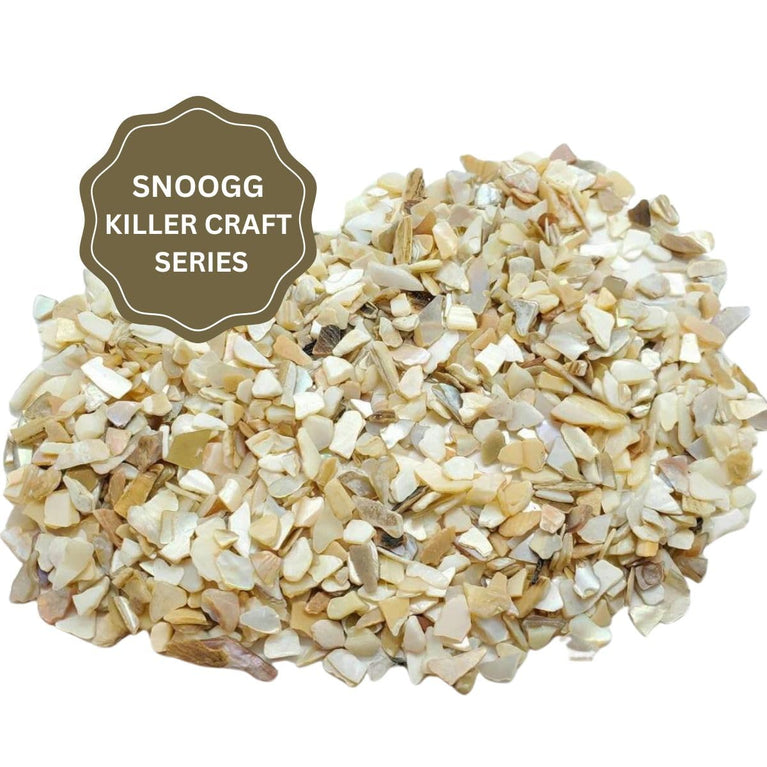 Snoogg Natural Irregular White Mother of Pearl Chips Small Shiny for DIY, Home Décor, Craft, Aquarium,Ocean Theme