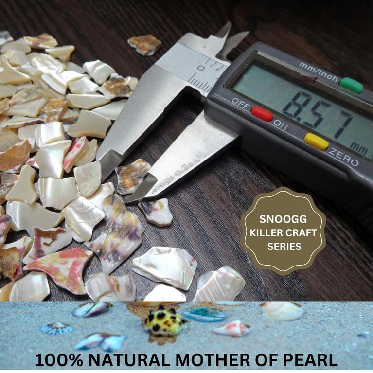 Snoogg Natural Irregular White Mother of Pearl Chips Small Shiny for DIY, Home Décor, Craft, Aquarium,Ocean Theme