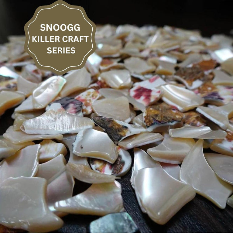 Snoogg Natural Irregular White Mother of Pearl Chips Small Shiny for DIY, Home Décor, Craft, Aquarium,Ocean Theme