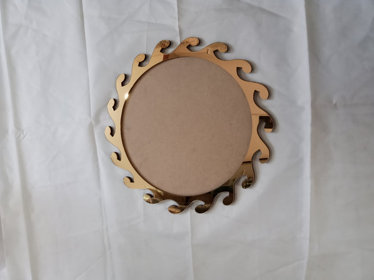 15 inch MDF Circle design  With  Gold Snoogg Acrylic Border Blanks for Resin Art clock, Photo Frame, Mantras, DIY projects and more…