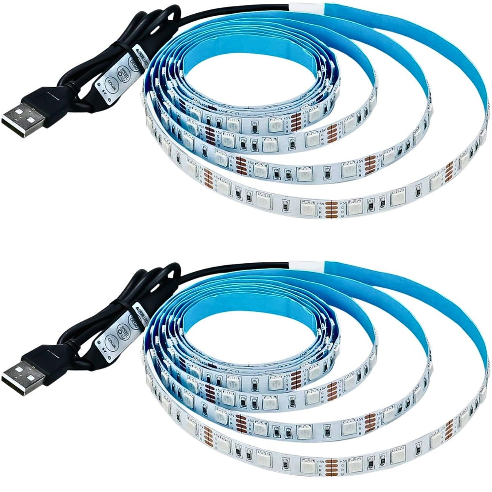 led rgb 4 color 4 pin led strips 2835 5 meter each with 3 button controller for dimmer etc