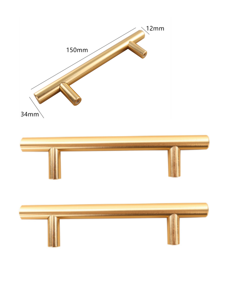 Snoogg Brass Pair of goldeb handle Size 6 inch for resin tray art and craft diy and more