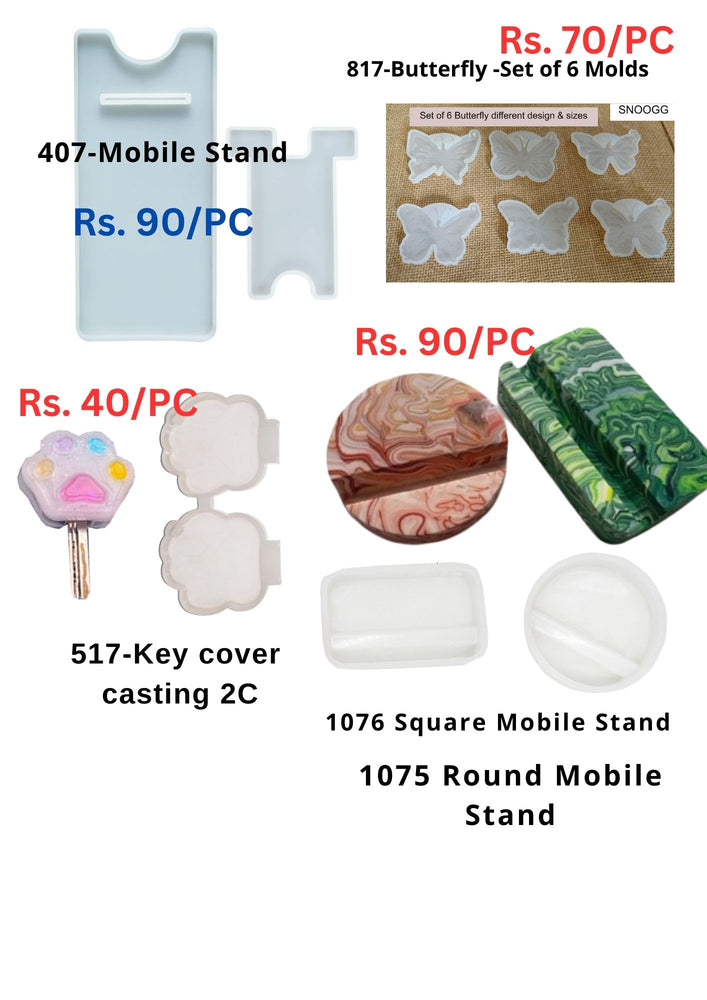MOBILE STAND-2C , 6-PC-BUTERFLY MOLD, KEYCOVER MOLD, MOBILE ROUND STAND MOBILE RECTANGLE STAND