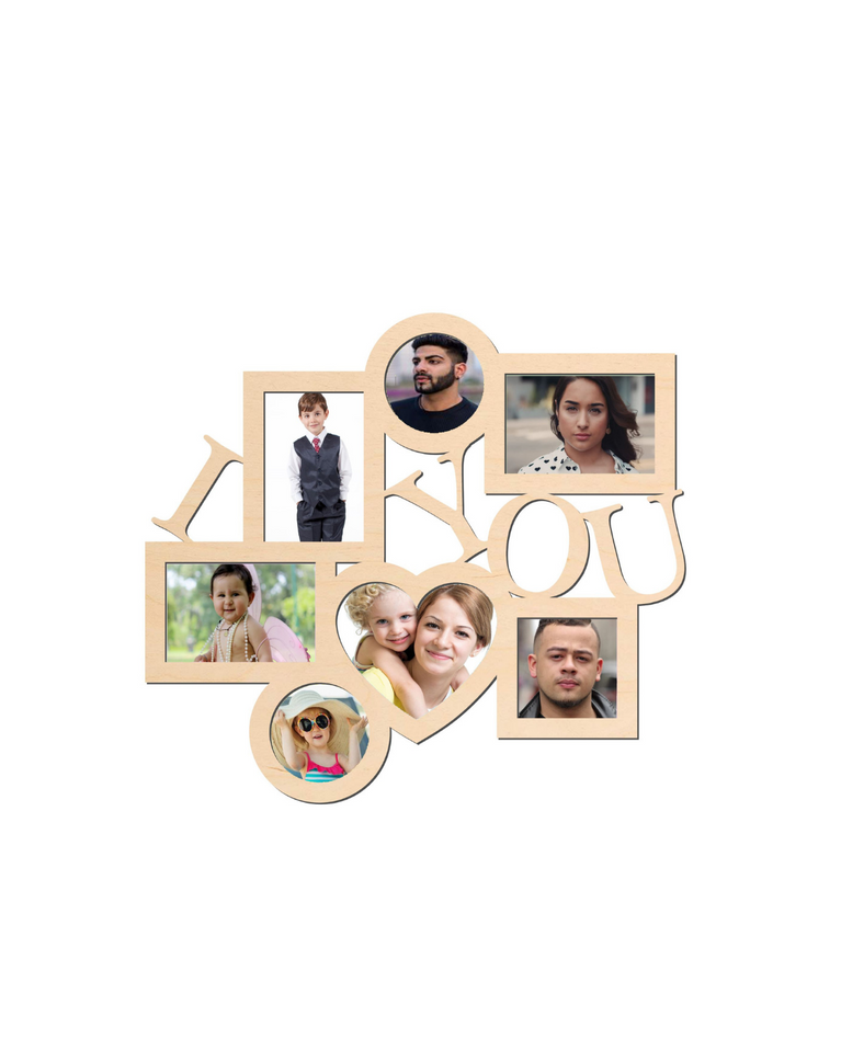 Snoogg Laser Cut Photo frame 4mm thickness MDF blank frame wall mount