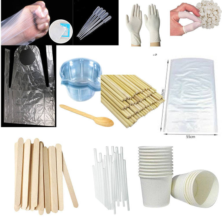 SNOOGG Reusable Artiest Kit of Resin Art Most Essential Reusable Accessories as Pouring Cups, Apron, Table Cloth, Dropper, Mixing Stick Mixing Stick, Finger caps