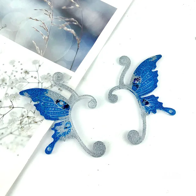 Butterfly shape earring pair  just arrived For Epoxy Resin casting - Silicone Mold