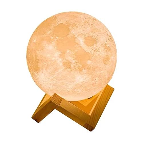 SNOOGG Mind-Glowing Moon Lamp - 3D Moon Night Light for Kids Bedroom – DC 5V USB Cable 16 Color LED Moon Ball for Space Decor - Globe Nightlight with Stand and Remote (6 Inch)