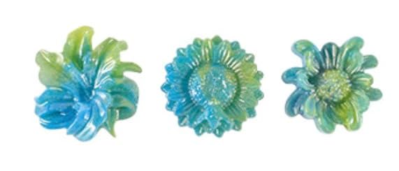 SNOOGG 3 CAVATIES Flower Shape Jewellery Mold Epoxy Casting Molds for DIY Crafts.