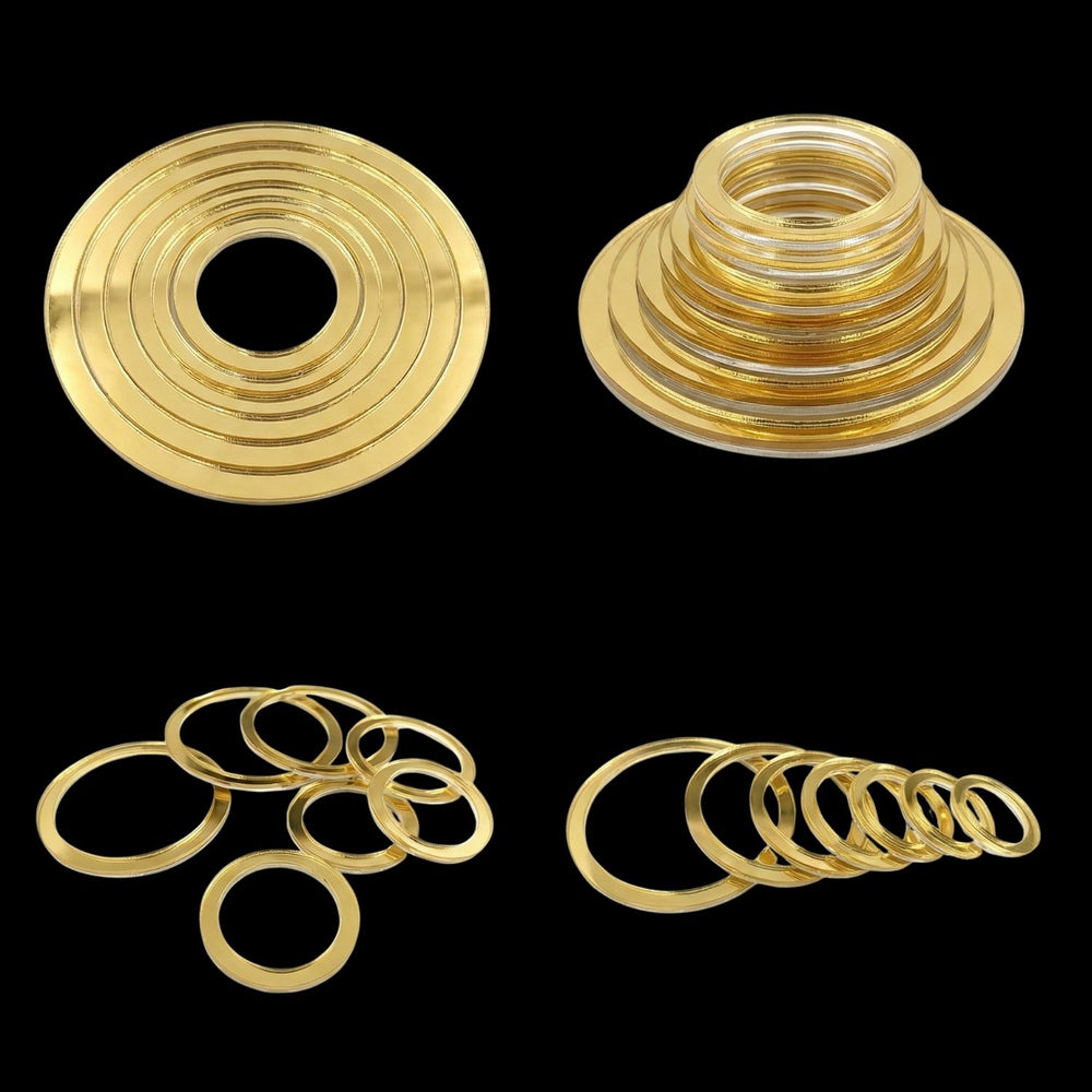Snoogg Acrylic Rings in multiple size packs for DIY, Resin Art, Home Decor, Clocks, Craft Projects