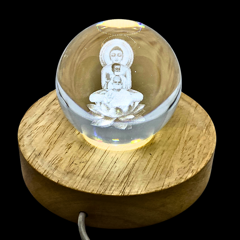 60 MM Heavy duty crystal Balls with 3D Laser engraving with or without LED base / Pedestal. Design : Terpanth Acharya’s