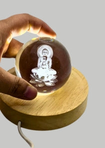 60 MM Heavy duty crystal Balls with 3D Laser engraving with or without LED base / Pedestal. Design : Terpanth Acharya’s