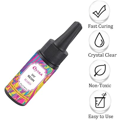 SNOOGG Epoxy UV Resin Clear Hard, UV Jewellery Resin Glue Sunlight Ultraviolet Curing Resin Crystal Liquid for DIY/Kids Craft Jewellery Making Supplies 10 Ml