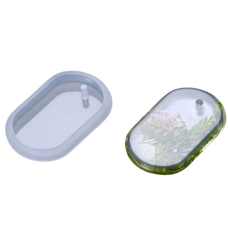 Snoogg Pack of 6 Resin Molds for Pendant,Resin Card Silicone Mold,Heart, Round, Oval, Square, Rectangular, Hanging Resin Mold for Jewellery Keychain and More