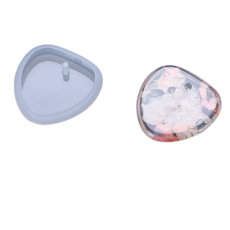 Snoogg Pack of 6 Resin Molds for Pendant,Resin Card Silicone Mold,Heart, Round, Oval, Square, Rectangular, Hanging Resin Mold for Jewellery Keychain and More