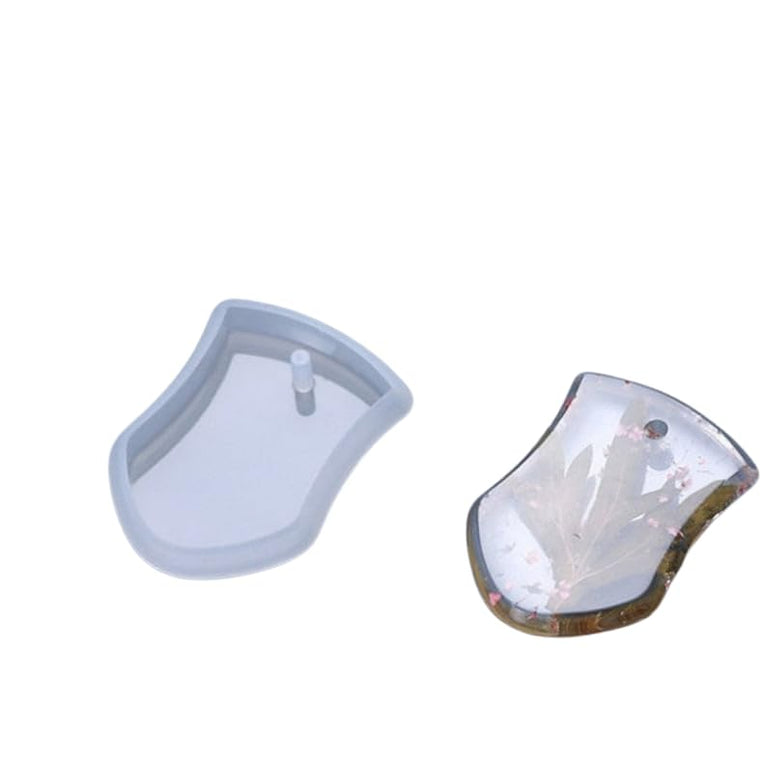 Snoogg Pack of 6 Resin Molds for Pendant,Resin Card Silicone Mold,Heart, Round, Oval, Square, Rectangular, Hanging Resin Mold for Jewellery Keychain and More