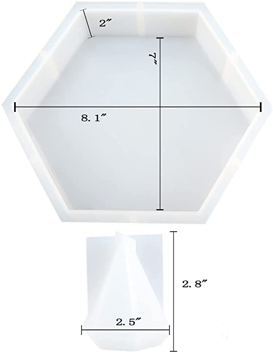 snoogg aÂ®resin large silicone hexagon molds deep epoxy resin molds for flowers preservatio