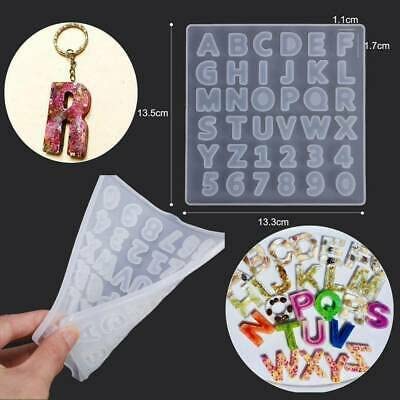 SNOOGG Mini Alphabet ABCD Mold Pack of 1 Molds for Silicone Epoxy Resin Casting Mini Alphabet Number Molds, Reusable Epoxy Molds for DIY Keychain Pendant Earring