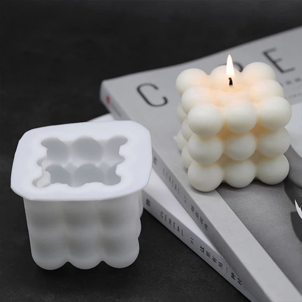 Silicone ResinMold  for designer candle Bubble type mold.