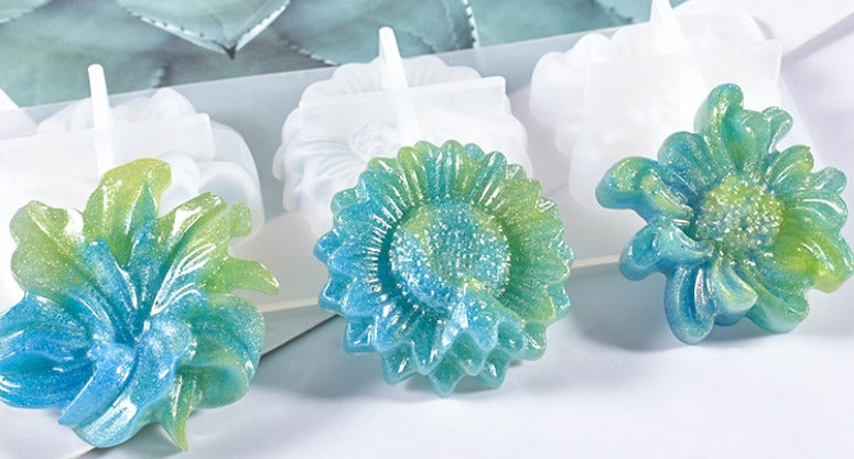 3 cavities different design resin jewellery moulds for pendent earrings key chain and more