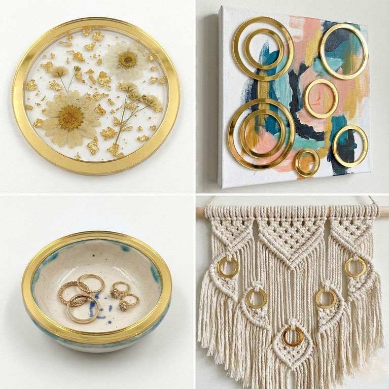 Snoogg Acrylic Rings in multiple size packs for DIY, Resin Art, Home Decor, Clocks, Craft Projects