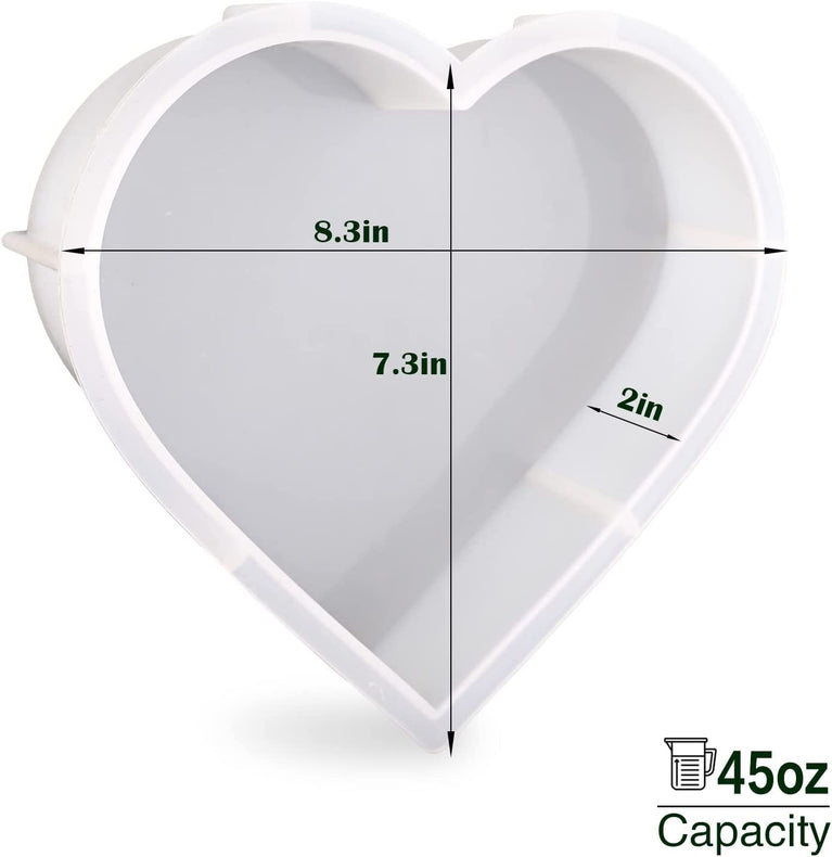 copy of 2 pcs tealight candle holder resin molds 2 sizes cylindrical candlestick heart shap