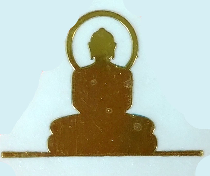 Snoogg Jainism Metal Sticker : Design-511 - Mahaveer Page Work Size : 40 mm