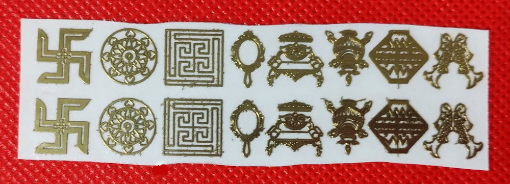 Snoogg Jainism Metal Sticker : Design-513- Aasth MangaSET of : 2 Size : 25mm
