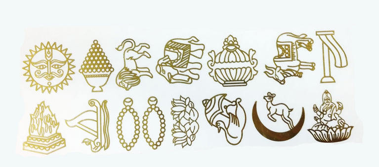 Snoogg Jainism Metal Sticker : Design-515- 14 DREAM FULL Set : 14 - 35 mm each