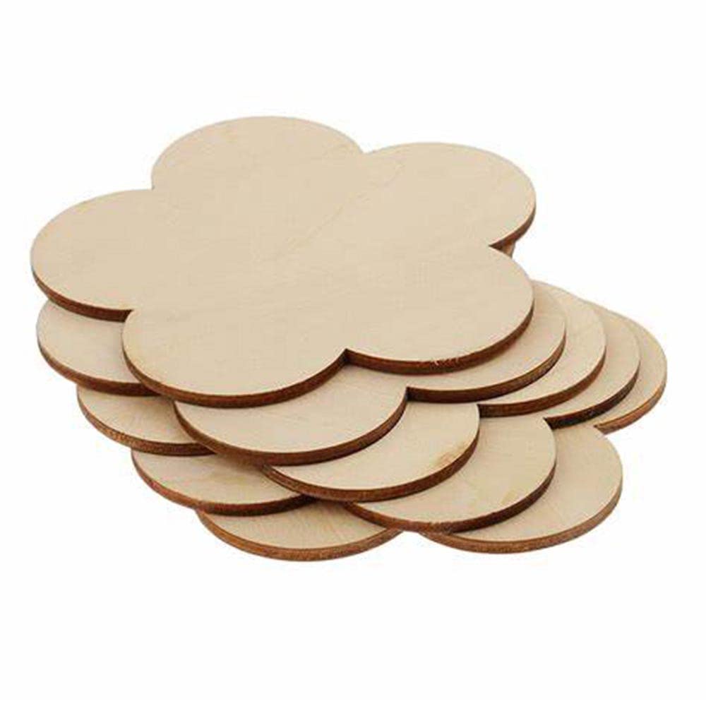 Snoogg Unfinished MDF Pine Wood Board for Art and Craft for Resin Art, Mandala Art, Pyrography, Painting DIY Plaque Artist Painting Size 12 Inch Pack-5