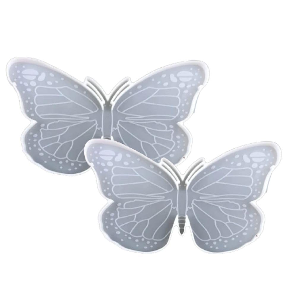 SNOOGG Pack of 8 Inch / 3 Piece of Butterfly Mould Epoxy Resin Casting Moulds for Making and DY Home Decoration Resin Art, Butterfly Keychain
