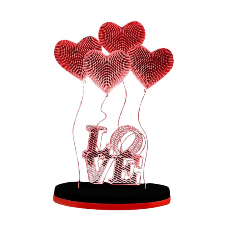 SNOOGG Memorial Gift Beautiful Cardinal Gifts for a Loved One, Night Light Clear Crystal Acrylic Heart Love Design Gifts Sign with LED Light Lamp Base Remembrance Bereavement