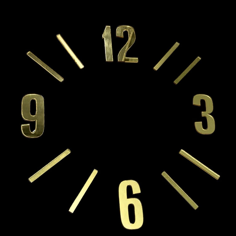 SNOOGG Pack of 3 Gold Acrylic Clock Numbering Parts Size 1 Inch for Resin Art Clock Making DIY Craft and More