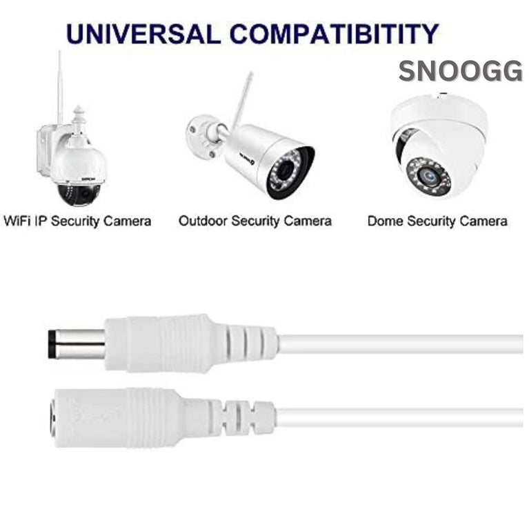 snoogg pack of 15 dc power 12v 5a female connector with 16 cm 2core wire for multiuse quick