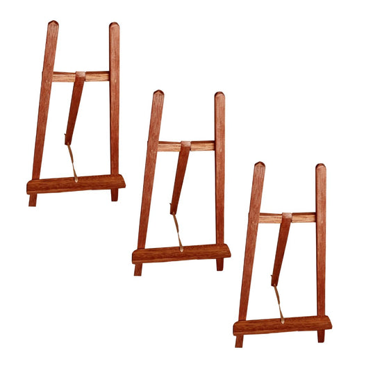 snooggs 18 inch t type tripod easel natural teak wood with a polished finish its non slip l