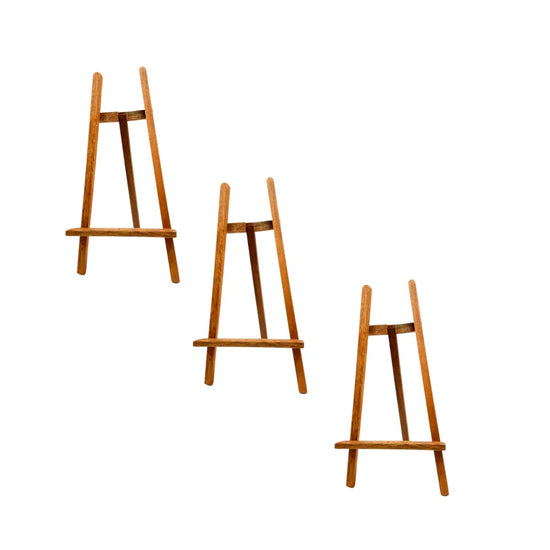 snooggs 18 inch t type tripod easel natural teak wood with a polished finish its non slip l