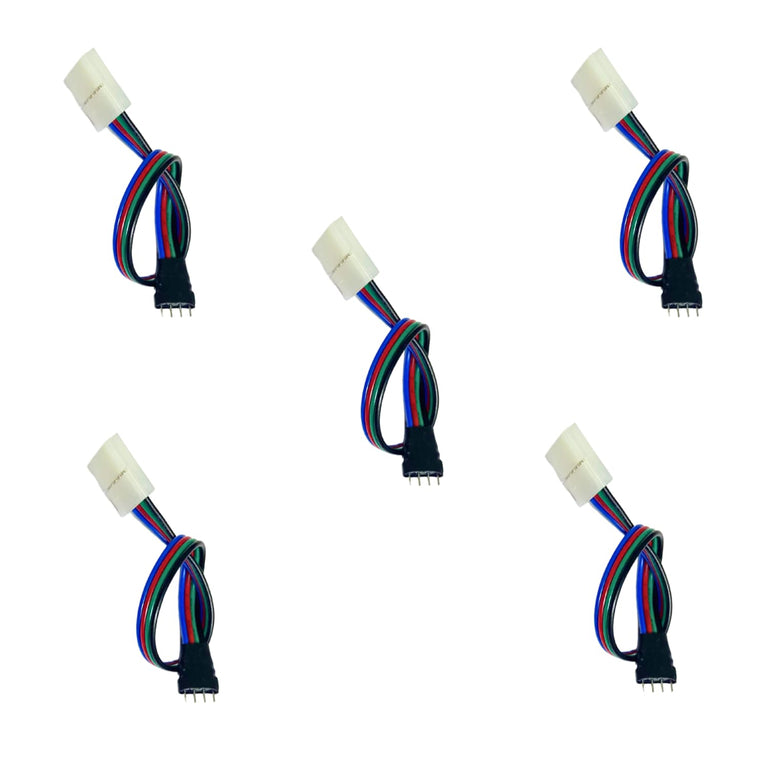 snoogg 4pin rgb led solderless connector with 4 needle pin connectors 10mm wide gapless sol