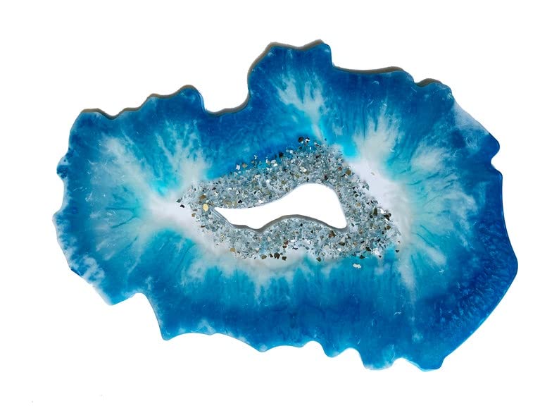 snooggâ„¢ pack 3 geode agate ellipse art board 8 mm wood cutout plaque diy for resin epoxy 