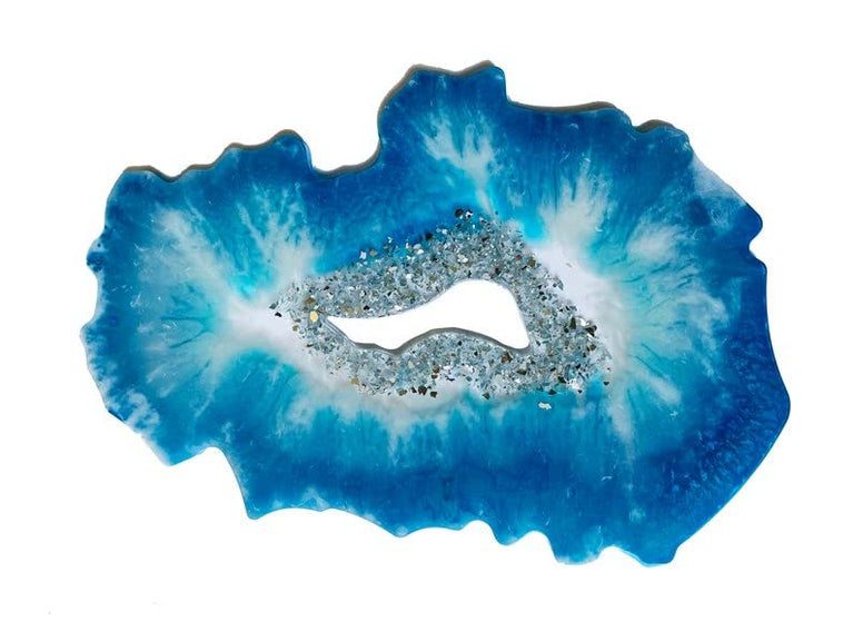 SNOOGG Pack 2 Geode Agate Ellipse Art Board 8 mm Wood Cut-out. Plaque, DIY, for Resin, epoxy Art 8 mm Thick 12 Inch Wide