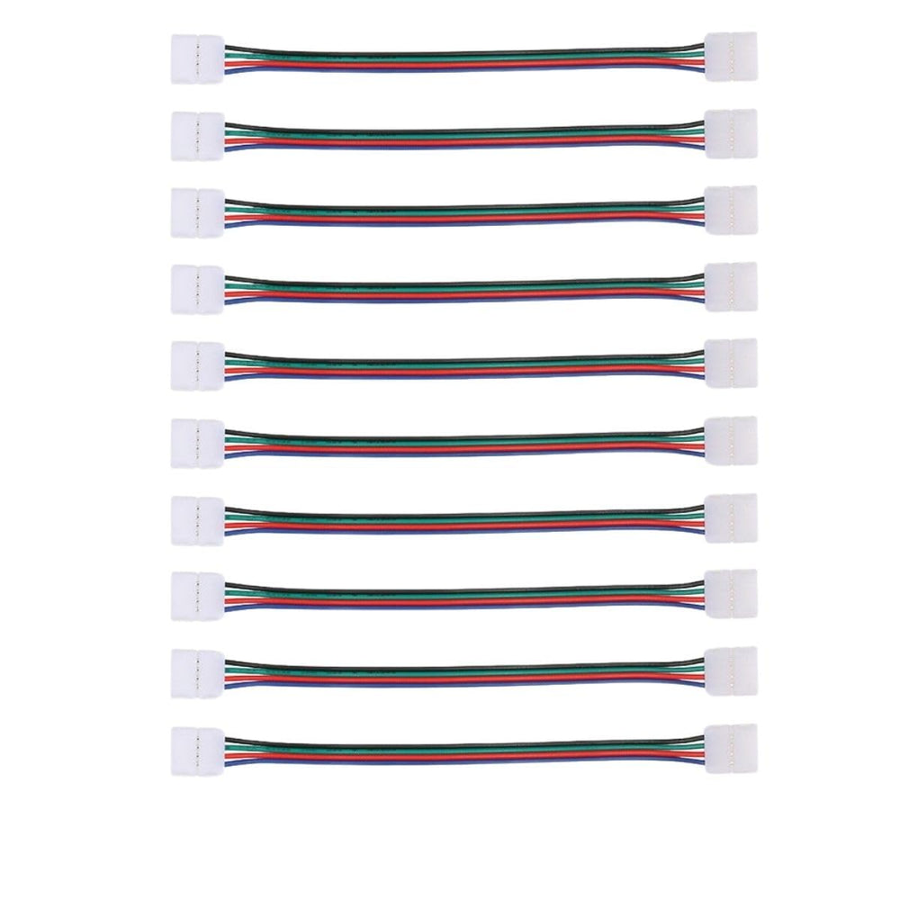 snoogg you will receive 10 pack 10 mm 4 pin led rgb light strip extension connectors at bot