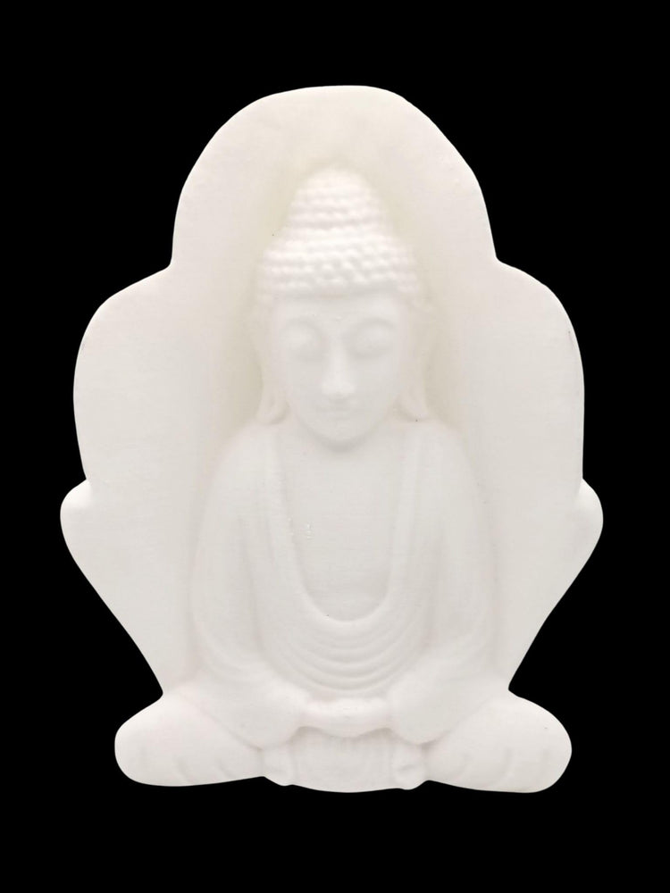 SNOOGG 3D Buddha Head and Meditating Buddha Statue for Home, Rustic Spiritual, Ready to Paint Your own or use as it is for Home DÃ©cor Unpainted DIY Arts and Crafts Mock up