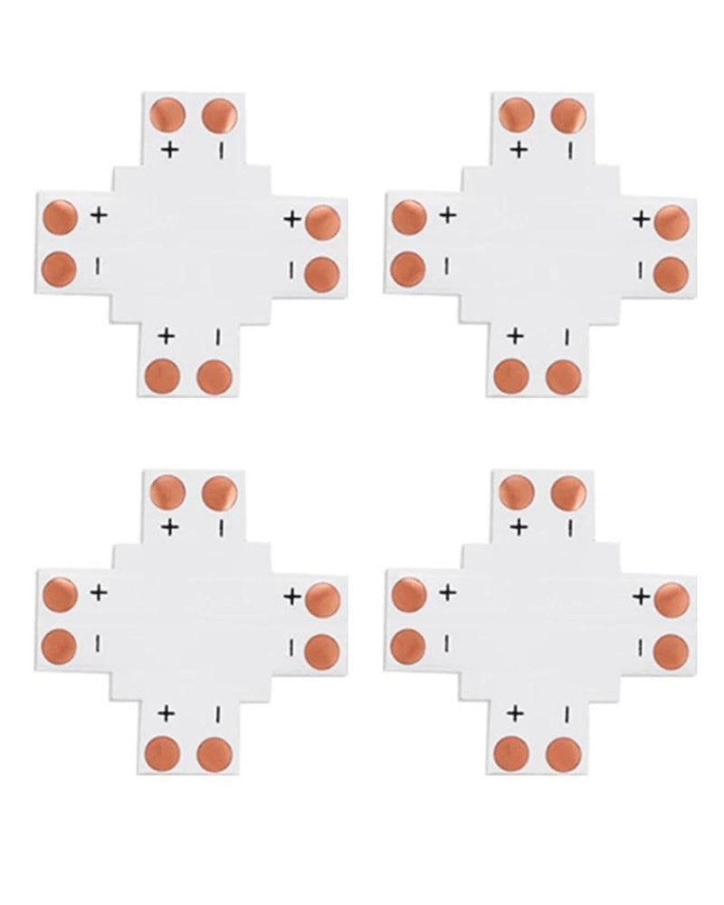 snoogg 15pc pack 8 mm 2 pin led strip solderless gapless extension coupler connectors type 