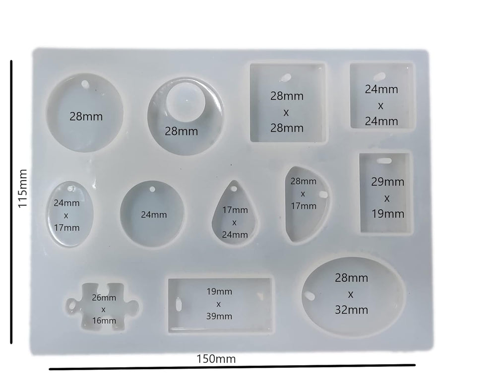 Snoogg 1 Pack jewellery Resin Moulds. 12 Cavities to create different kind of Models