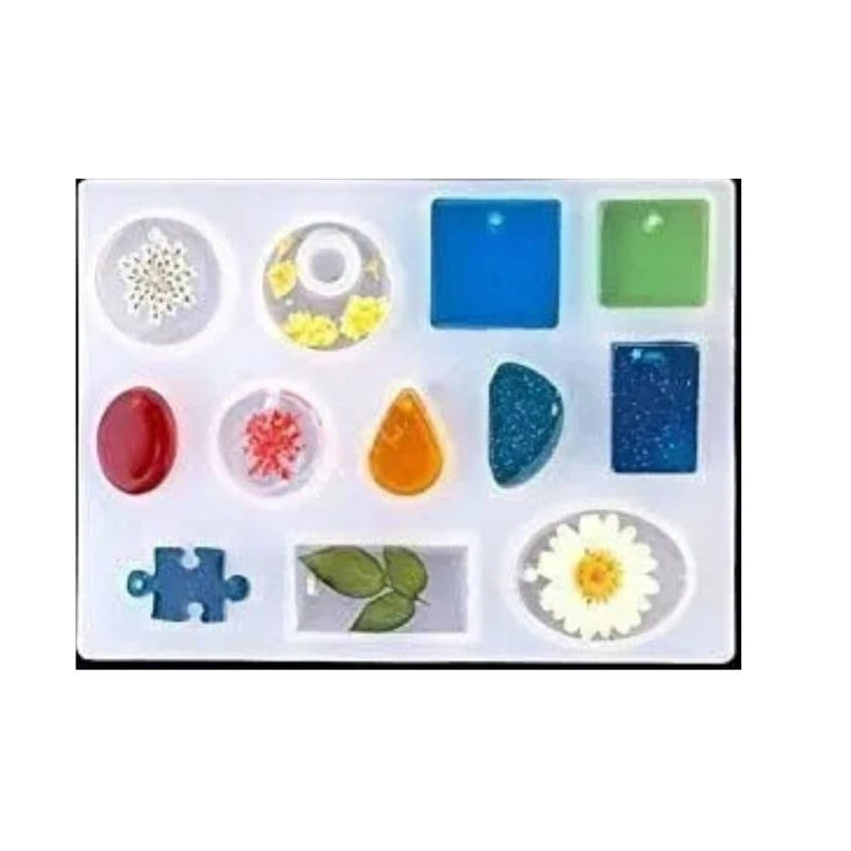 Snoogg 1 Pack jewellery Resin Moulds. 12 Cavities to create different kind of Models