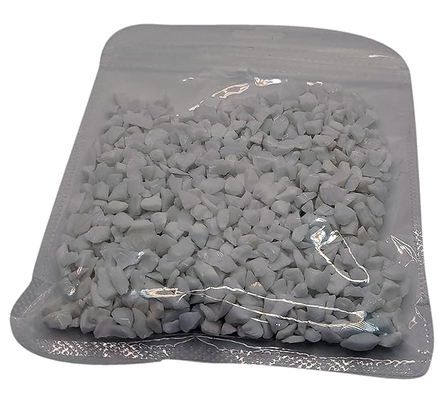 Snoogg 250 Gram White pebble Stone Embellishment   for Multi use in Resin art and aquarium size : 8-15 mm