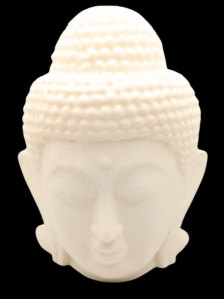 SNOOGG 3D Buddha Head and Meditating Buddha Statue for Home, Rustic Spiritual, Ready to Paint Your own or use as it is for Home DÃ©cor Unpainted DIY Arts and Crafts Mock up