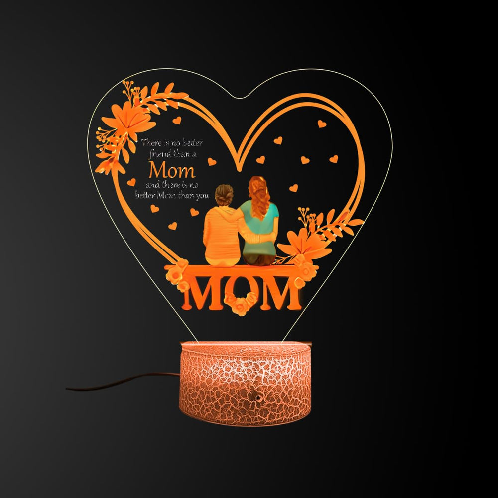 SNOOGG Mom's Day LED Acrylic Night Lamp, Perfect for Mother's Day, with Touch-Controlled Color Modes