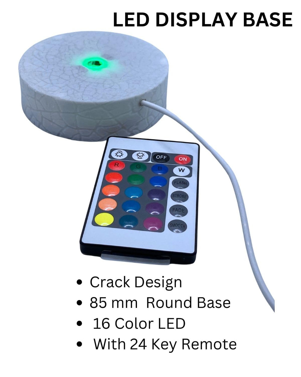 snoogg 3d led lamp base crack night light base 16 color illusion usb operated remote contro