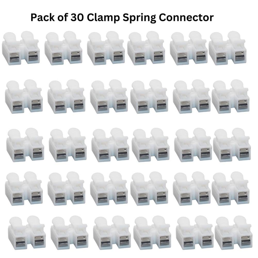 snoogg 30 pack 2 pin wire connectors spring wire connectors terminal cable clamp connectors