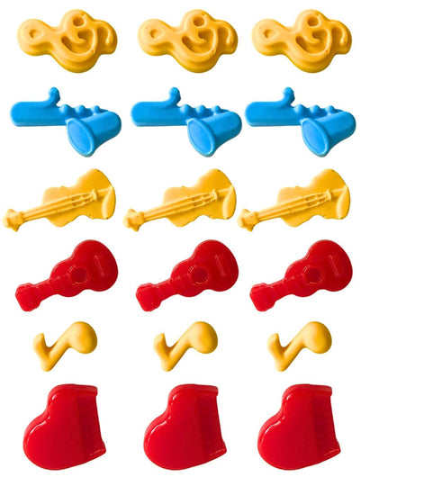 SNOOGG 3D 10pc Music Icon Fridge Magnets: Perfect for Kitchen, Classroom, Office, Planning Board, DIY Home Decor, Holiday Crafts, Art Display, Science Fair Projects, Visual Reminders, and Gift Ideas.