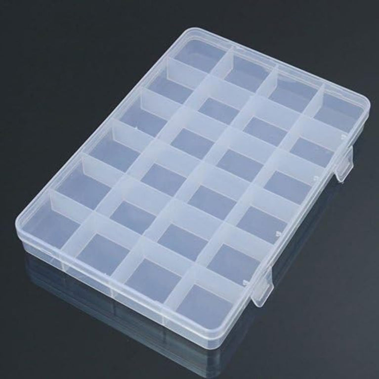 The Snoogg Portable Fold Flip Organizer is a Container Box with Small compartments, Ideal for Storing Medicines, Small Accessories, and Travel Essential (6 Pack 2 Each of 6,12,24 Compartment)